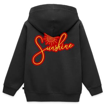 Icône du soleil du soleil - Sweat Premium à capuche zippé enfant bio - noir - Dos - AI Model Kid Male (0cm)