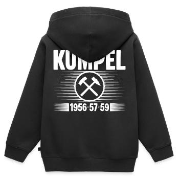 Erzgebirge Kumpel - Kinder Premium Organic Zip Hoodie - Schwarz - Hinten - AI Model Kid Male (0cm)