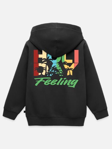 Holiday Feeling  - Kinder Premium Organic Zip Hoodie - Schwarz