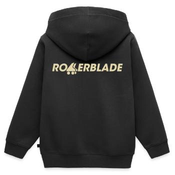 rollerblade logo hell - Kinder Premium Organic Zip Hoodie - Schwarz - Hinten - AI Model Kid Male (0cm)