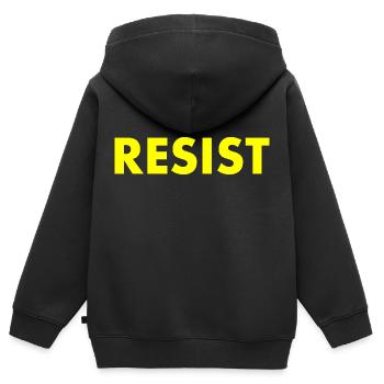 Resist - Kids Premium Organic Zip-up Hoodie - black - Back - AI Model Kid Male (0cm)
