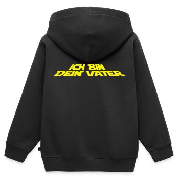ICH BIN DEIN VATER - Kinder Premium Organic Zip Hoodie - Schwarz - Hinten - AI Model Kid Male (0cm)