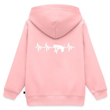 High jump - Kids Premium Organic Zip-up Hoodie - rose - Back - AI Model Kid Female (0cm)