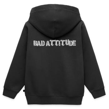 Bad Attitude - Sweat Premium à capuche zippé enfant bio - noir - Dos - AI Model Kid Male (0cm)