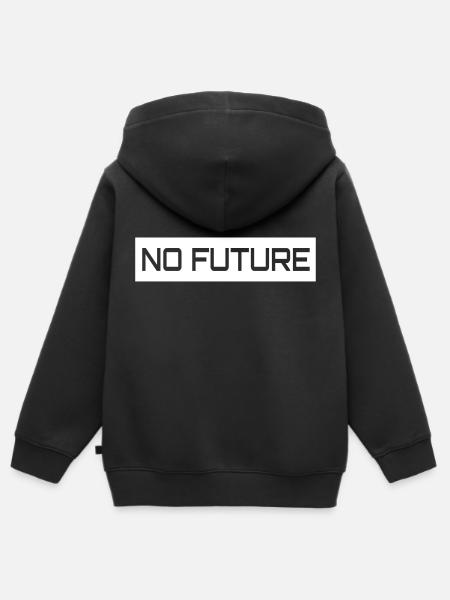 No Future - Kinder Premium Organic Zip Hoodie - Schwarz