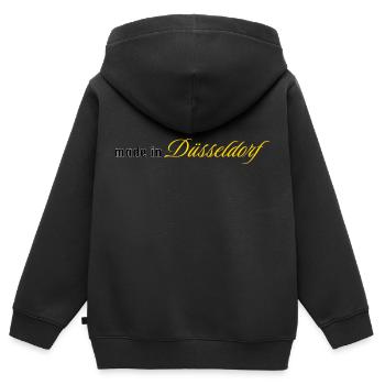 made in Dusseldorf - Kids Premium Organic Zip-up Hoodie - black - Back - AI Model Kid Male (0cm)