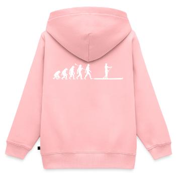 Evolution - SUP - Stand up paddeln - Kinder Premium Organic Zip Hoodie - Rosa - Hinten - AI Model Kid Female (0cm)