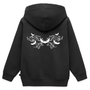 Fledermaus Halloween Fliegen - Kinder Premium Organic Zip Hoodie - Schwarz - Hinten - AI Model Kid Male (0cm)