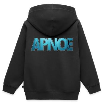 Apnoe Freediving Geschenk - Kinder Premium Organic Zip Hoodie - Schwarz - Hinten - AI Model Kid Male (0cm)