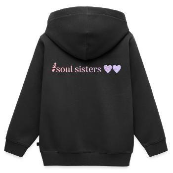 amis - Sweat Premium à capuche zippé enfant bio - noir - Dos - AI Model Kid Male (0cm)