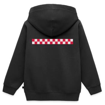 Kroatien Schachbrett - Kinder Premium Organic Zip Hoodie - Schwarz - Hinten - AI Model Kid Male (0cm)