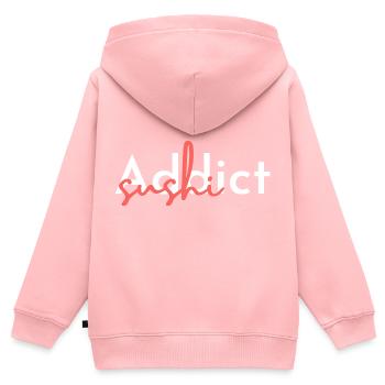 Sushi-Süchtiger - Kinder Premium Organic Zip Hoodie - Rosa - Hinten - AI Model Kid Female (0cm)