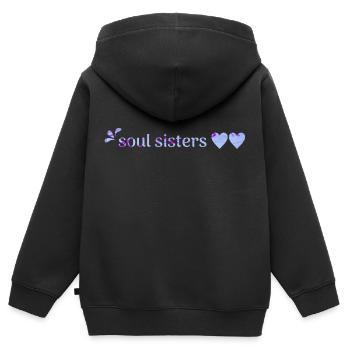 amis - Sweat Premium à capuche zippé enfant bio - noir - Dos - AI Model Kid Male (0cm)