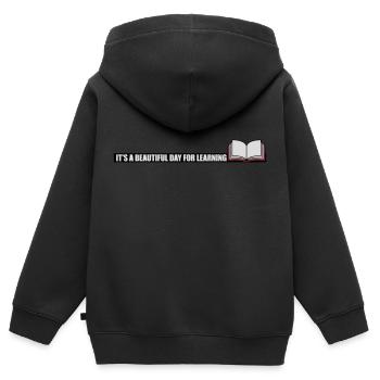 beautiful day for learning - Kids Premium Organic Zip-up Hoodie - black - Back - AI Model Kid Male (0cm)