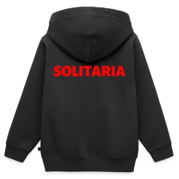 spanisch Sprache einsam sein - Kinder Premium Organic Zip Hoodie - Schwarz - Hinten - AI Model Kid Male (0cm)