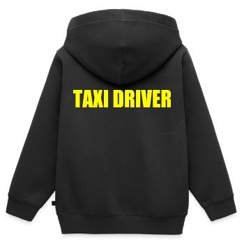 Taxi driver - Kinder Premium Organic Zip Hoodie - Schwarz - Hinten - AI Model Kid Male (0cm)