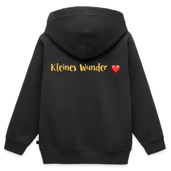 Petit miracle - Sweat Premium à capuche zippé enfant bio - noir - Dos - AI Model Kid Male (0cm)