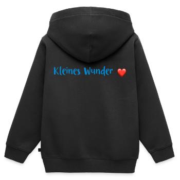 Babysprüche - Schwangerschaft - Kinder Premium Organic Zip Hoodie - Schwarz - Hinten - AI Model Kid Male (0cm)