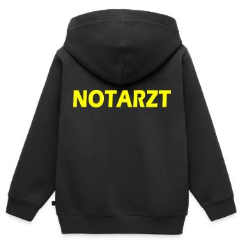 Emergency physician - Kids Premium Organic Zip-up Hoodie - black - Back - AI Model Kid Male (0cm)