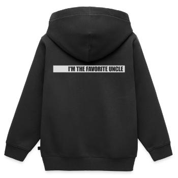 im the favorite uncle - Kinder Premium Organic Zip Hoodie - Schwarz - Hinten - AI Model Kid Male (0cm)
