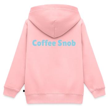 Coffee Snob, funny coffee snob slogan - Kids Premium Organic Zip-up Hoodie - rose - Back - AI Model Kid Female (0cm)