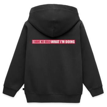 Aucune idée - Sweat Premium à capuche zippé enfant bio - noir - Dos - AI Model Kid Male (0cm)