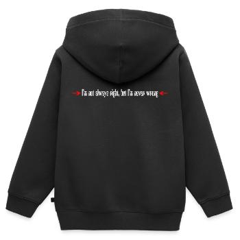 I´m always right - Kinder Premium Organic Zip Hoodie - Schwarz - Hinten - AI Model Kid Male (0cm)