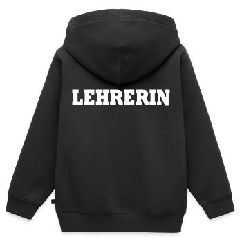 Lehrerin - Kinder Premium Organic Zip Hoodie - Schwarz - Hinten - AI Model Kid Male (0cm)