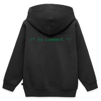 no comment - Kinder Premium Organic Zip Hoodie - Schwarz - Hinten - AI Model Kid Male (0cm)