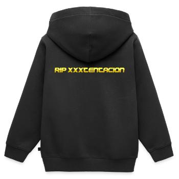 RIP XXXTentacion - Kinder Premium Organic Zip Hoodie - Schwarz - Hinten - AI Model Kid Male (0cm)