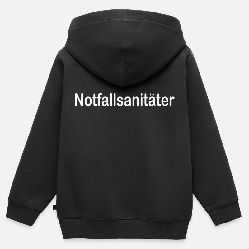 Notfallsanitäter - Kinder Premium Organic Zip Hoodie - Schwarz