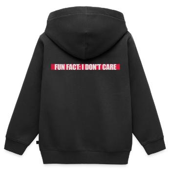 Je me fiche des faits - Sweat Premium à capuche zippé enfant bio - noir - Dos - AI Model Kid Male (0cm)