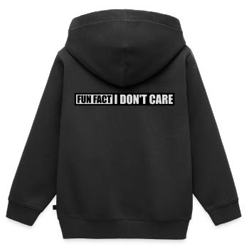 Je me fiche des faits - Sweat Premium à capuche zippé enfant bio - noir - Dos - AI Model Kid Male (0cm)