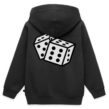 cube - Kids Premium Organic Zip-up Hoodie - black - Back - AI Model Kid Male (0cm)