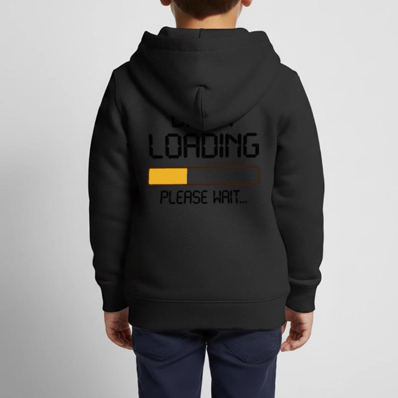 brain loading Kids Premium Organic Zip-up Hoodie