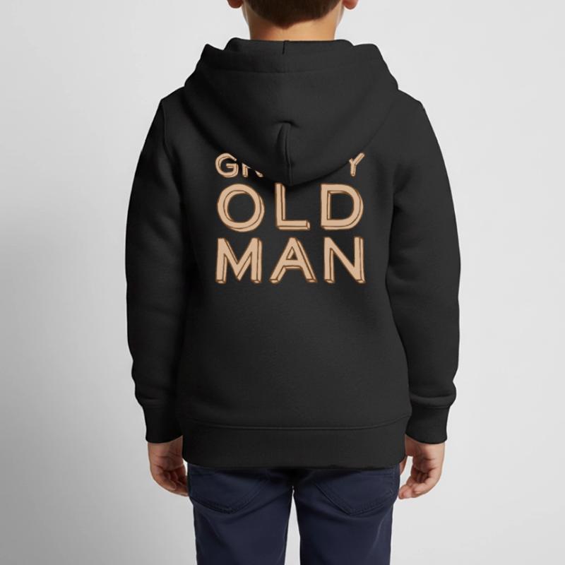 Grumpy old man Kids Premium Organic Zip-up Hoodie