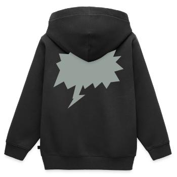 Bulles 02 - Sweat Premium à capuche zippé enfant bio - noir - Dos - AI Model Kid Male (0cm)