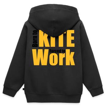 Drachenfliegen - Kinder Premium Organic Zip Hoodie - Schwarz - Hinten - AI Model Kid Male (0cm)