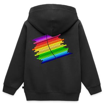 RainBow Equalizer - Kinder Premium Organic Zip Hoodie - Schwarz - Hinten - AI Model Kid Male (0cm)