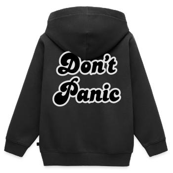 Don't panic - Kinder Premium Organic Zip Hoodie - Schwarz - Hinten - AI Model Kid Male (0cm)