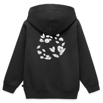 Rosenkranz - Kinder Premium Organic Zip Hoodie - Schwarz - Hinten - AI Model Kid Male (0cm)