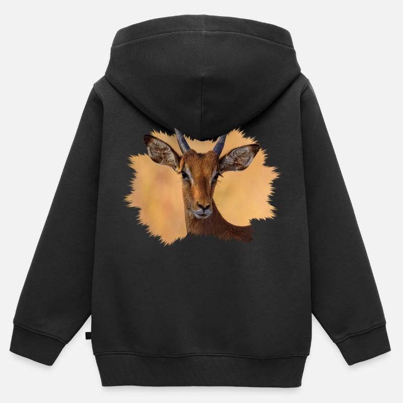 Impala - Kinder Premium Organic Zip Hoodie - Schwarz