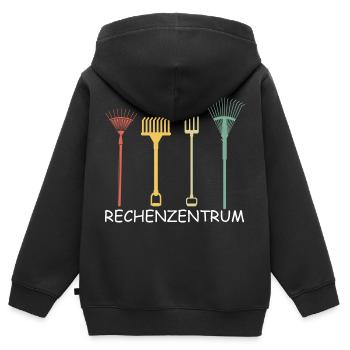 Rechenzentrum Lustiges Rechner Computer EDV Server - Kinder Premium Organic Zip Hoodie - Schwarz - Hinten - AI Model Kid Male (0cm)