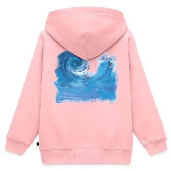 Graphiques Wave - Sweat Premium à capuche zippé enfant bio - rose - Dos - AI Model Kid Female (0cm)