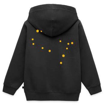 Zwillinge Gemini Sternbild Zodiac Sternzeichen - Kinder Premium Organic Zip Hoodie - Schwarz - Hinten - AI Model Kid Male (0cm)
