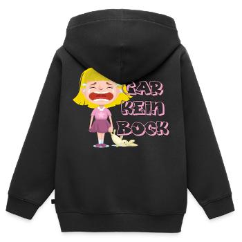 Pas de mèmes de buck du tout | Humour Disant amusant - Sweat Premium à capuche zippé enfant bio - noir - Dos - AI Model Kid Male (0cm)