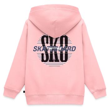 SK8 Logo - Sweat Premium à capuche zippé enfant bio - rose - Dos - AI Model Kid Female (0cm)