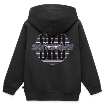 SK8 Logo - Kinder Premium Organic Zip Hoodie - Schwarz - Hinten - AI Model Kid Male (0cm)