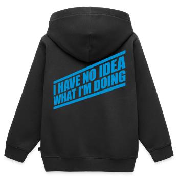 Aucune idée - Sweat Premium à capuche zippé enfant bio - noir - Dos - AI Model Kid Male (0cm)
