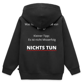 Nichts Tun! - Kinder Premium Organic Zip Hoodie - Schwarz - Hinten - AI Model Kid Male (0cm)
